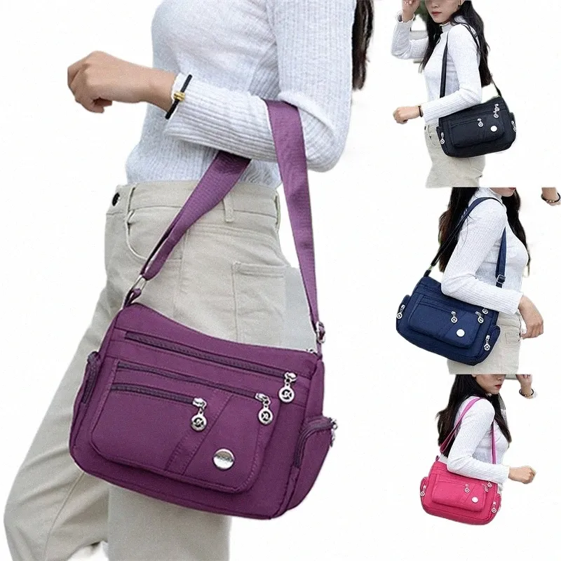 DHgate 2024Stylish Waterproof Nylon Crossbody Bag for Women Large Capacity Travel Purse Bags Luggage Accessories
