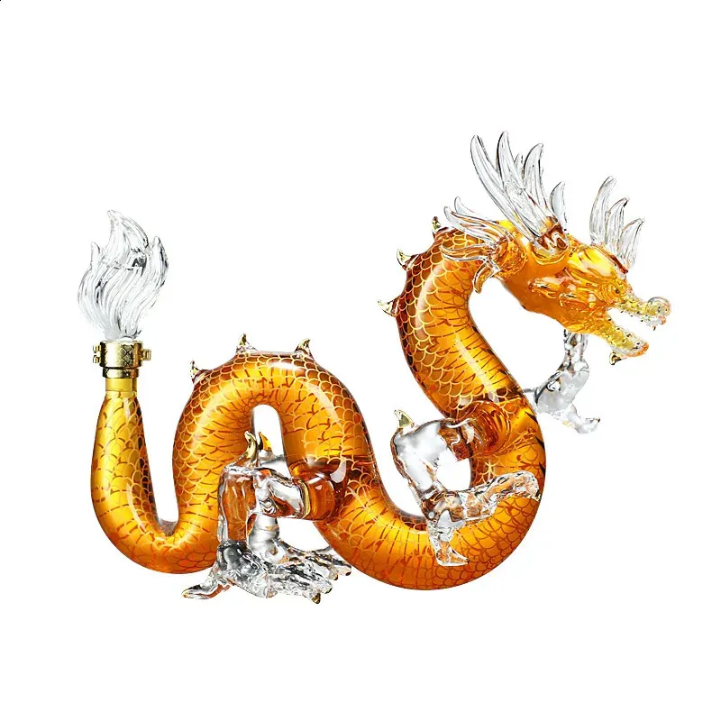 Carafe à Whisky En Forme De Dragon – Bouteille Verre Décorative Dragon, Cadeau Homme Fête Des Pères, Mariage, Enterrement Vie Garçon