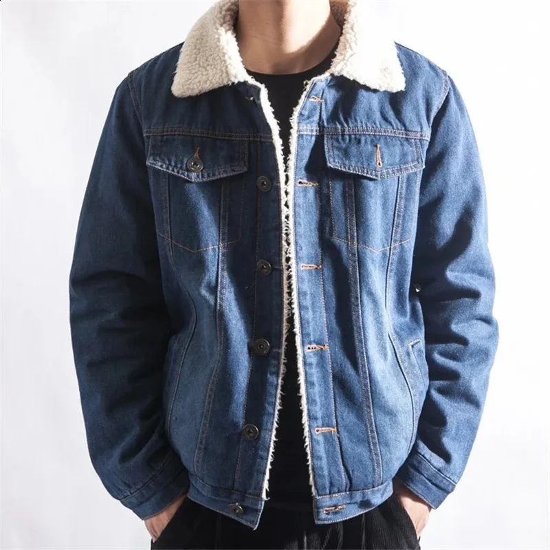 ジャケット・アウター YengYeng XingDeng Men Winter Fashion Cowboy Jacket Trendy Warm Fleece