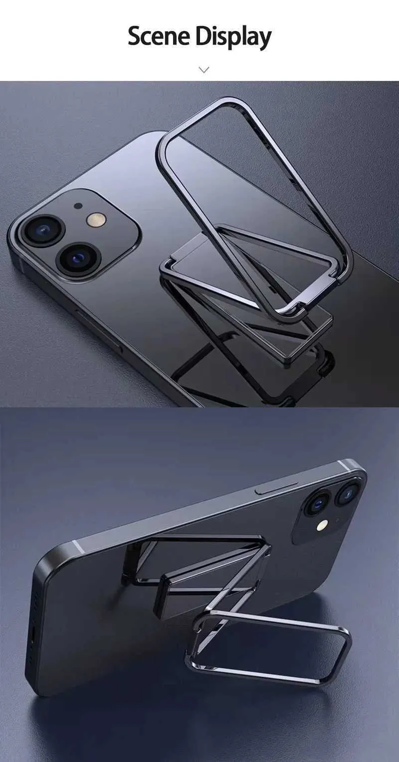 Supporto da tavolo retrattile con fibbia ad anello pieghevole, supporto magnetico in metallo per auto, supporto per telefono cellulare M240725_voghion.com