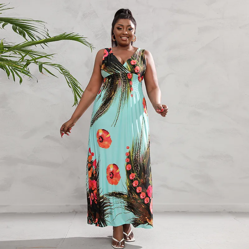 Ddmymarket Oversized Ice Silk V Neck Casual Floor Length Dress Loose Fit  Plus Size Summer Dress From Ddmymarket, $29.01 | DHgate.Com