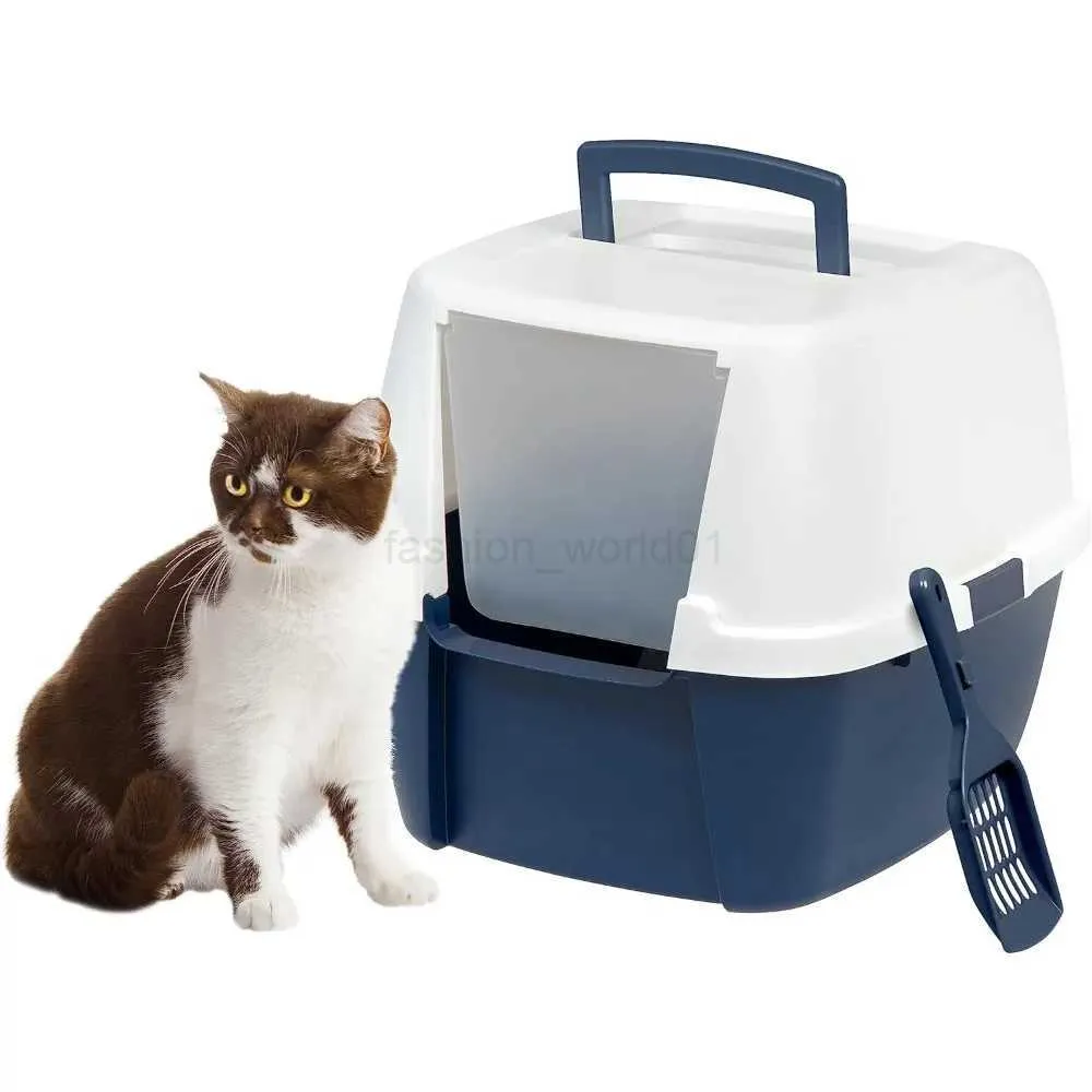 Jumbo hooded cat litter tray online