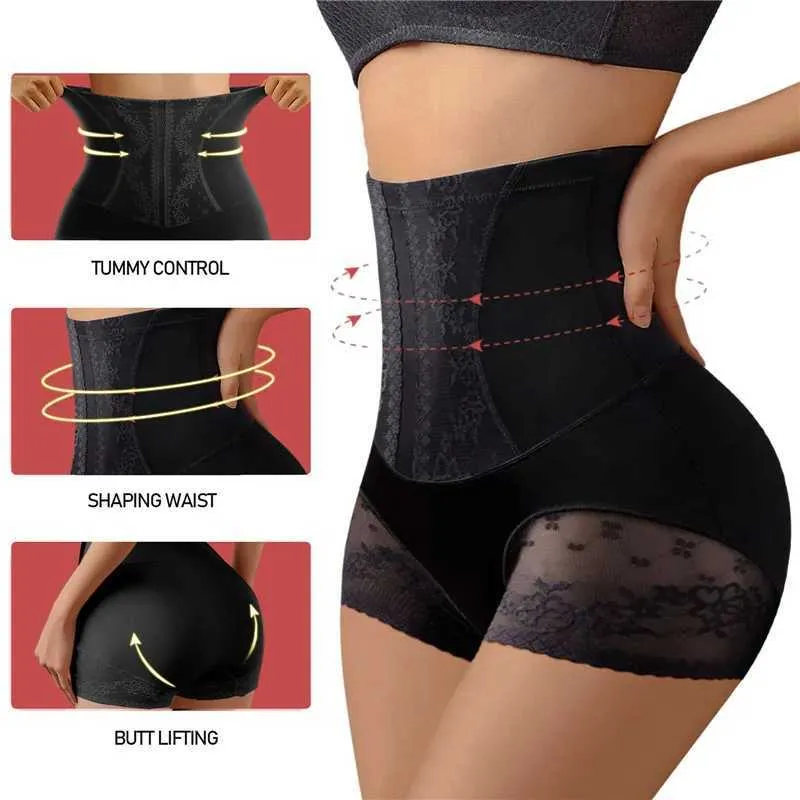 Women High Waist Shaping Panties Tummy Control Underwear Seamless Shapewear Briefs Postpartum Hip Lift Panty Summer Safety ShortL240727