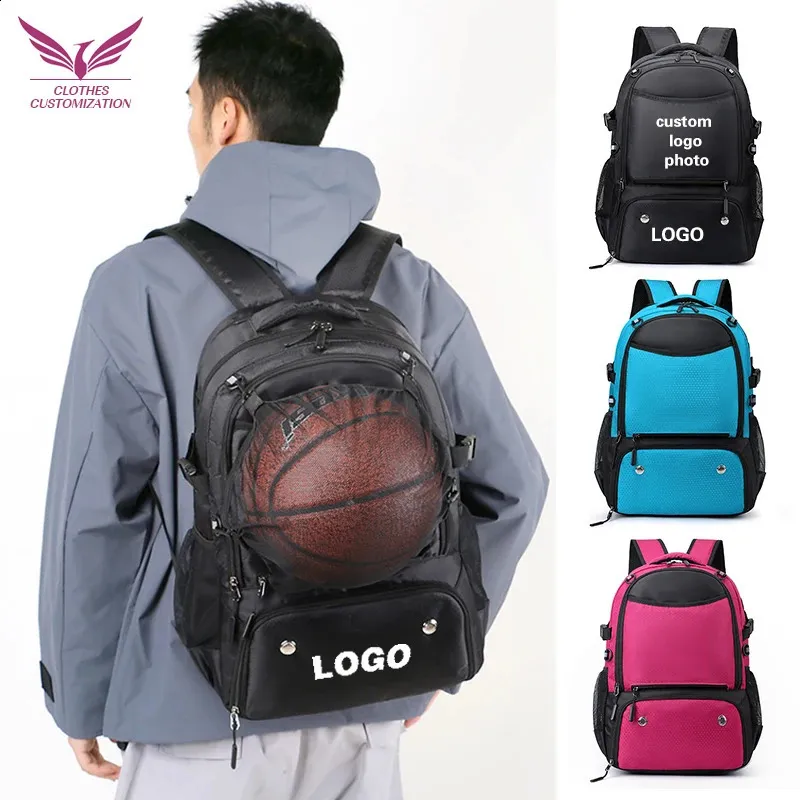Custom Basketball Backpack Print Name Large Capacity Soccer Bag