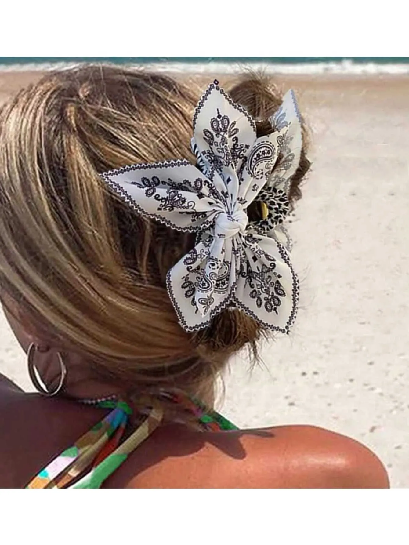Paisley Hair Claw Hair Clip New Amazon.com : 2 Pcs Boho Bow Hair Claw Clips - Paisley Big  main image 2