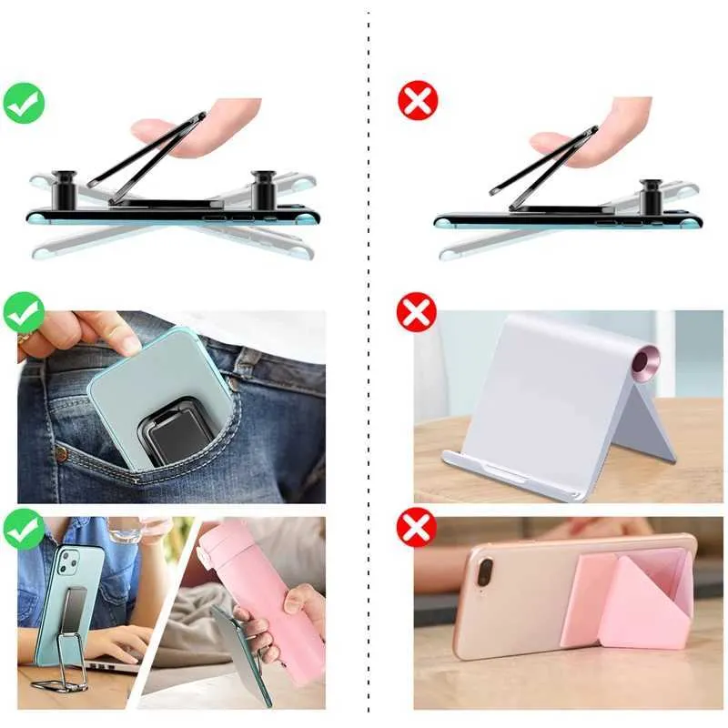 Supporto da tavolo retrattile con fibbia ad anello pieghevole, supporto magnetico in metallo per auto, supporto per telefono cellulare M240725_voghion.com