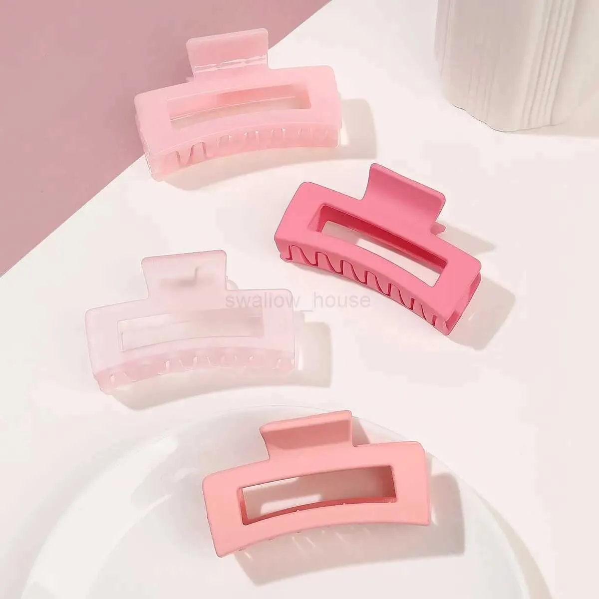 Pink Large Hair Claw Clips 3.4 Inch Non Slip... From 