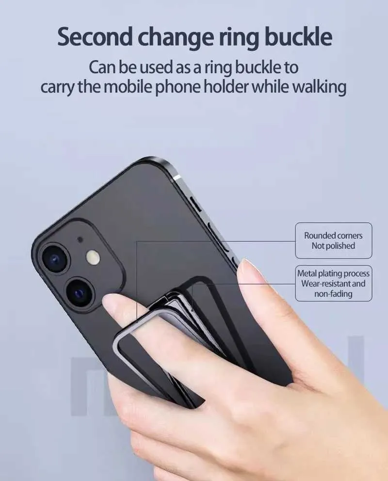 Supporto da tavolo retrattile con fibbia ad anello pieghevole, supporto magnetico in metallo per auto, supporto per telefono cellulare M240725_voghion.com