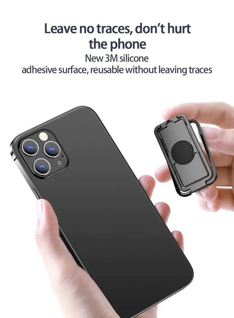 Supporto da tavolo retrattile con fibbia ad anello pieghevole, supporto magnetico in metallo per auto, supporto per telefono cellulare M240725_voghion.com