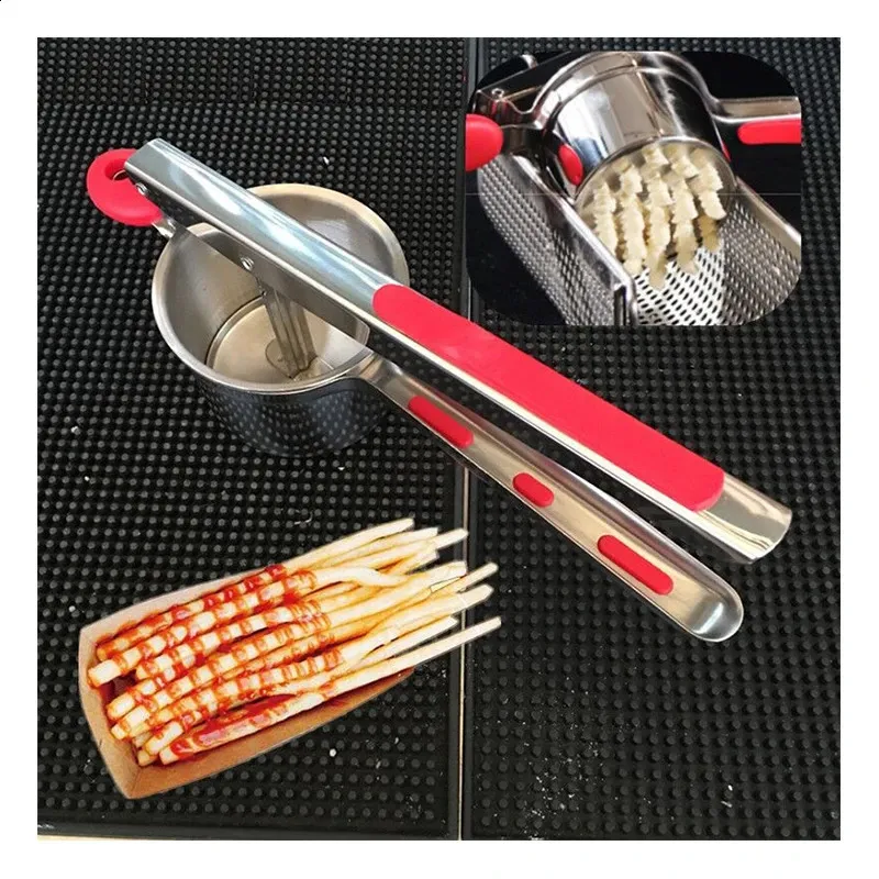 French Fry Maker Machine: 20/30cm Manual Potato Chips Cutter & Squeezer ...