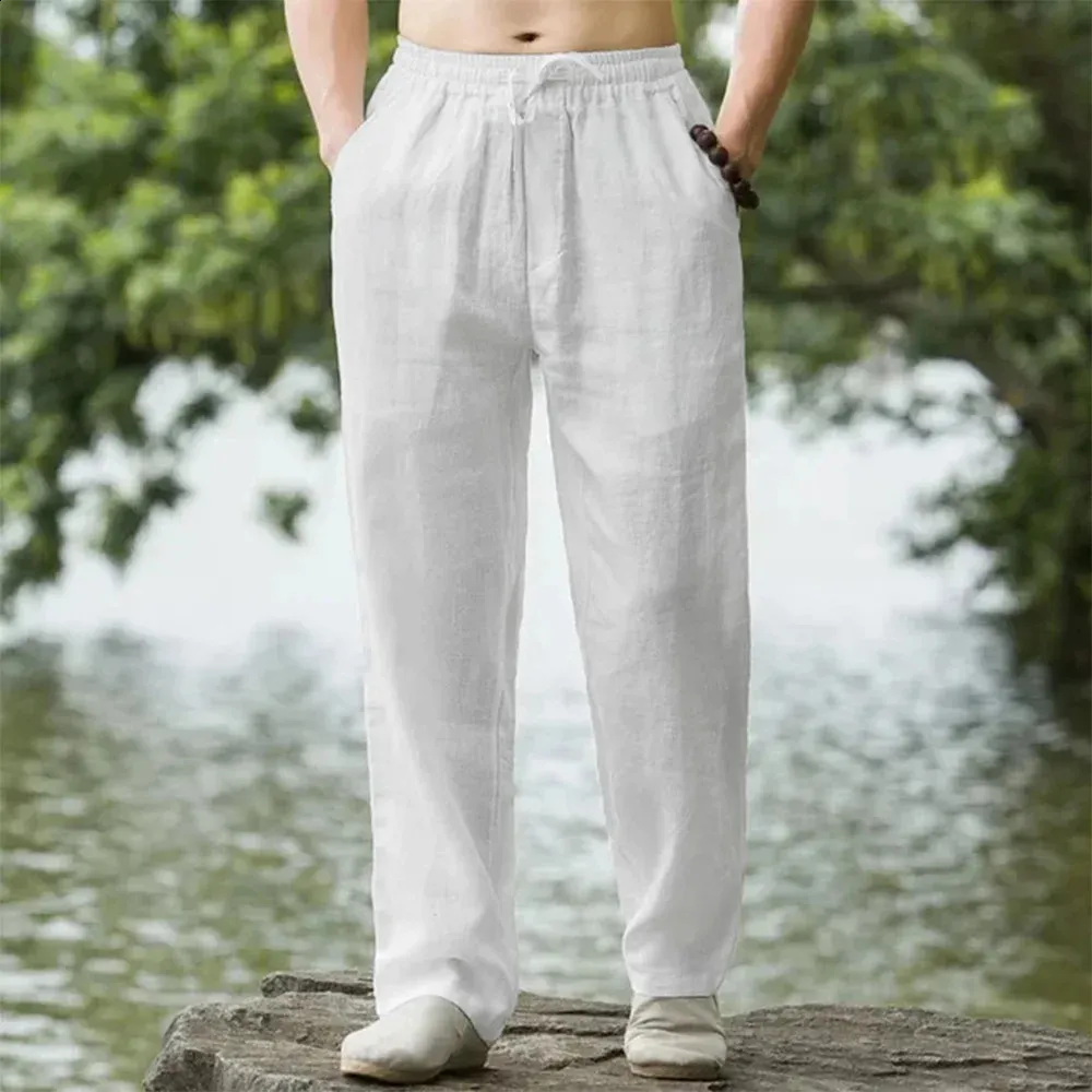 Mens cotton beach trousers casual bootcut capris with elastic waistline for autumn sports and vacation from Dhgate Men's Pants - price 41.34 Mens cotton beach trousers casual bootcut capris with elastic waistline for autumn sports and vacation from Dhgate Men's Pants - price 41.34
