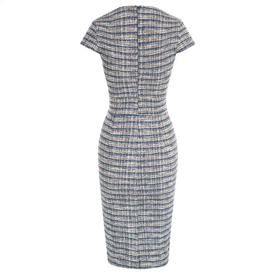 birthdaybash【SUMMER TWEED I LINE DRESS】 TWEED COVERED BUTTON MIDI DRESS - BIRTHDAY BASH