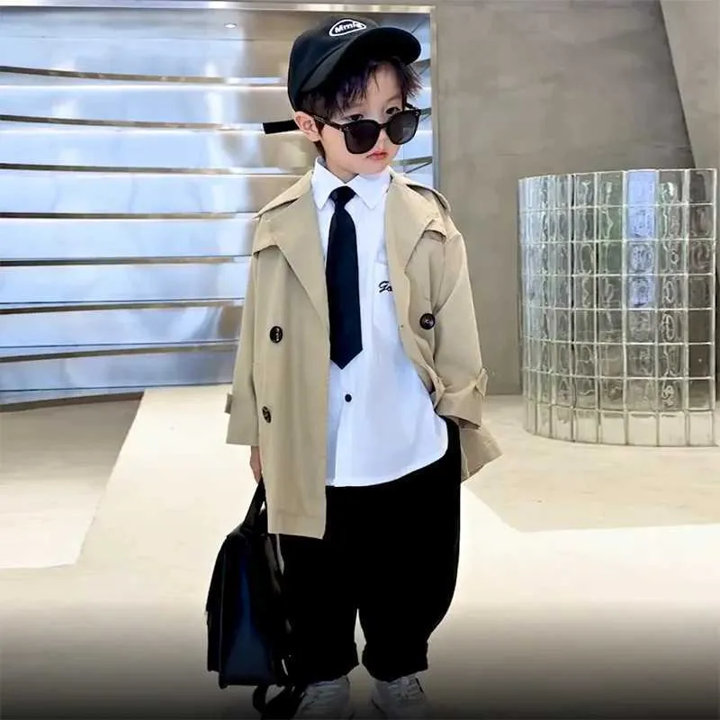Children's Trench Coat: Stylish Windproof Jacket for Boys Spring Autumn  Fashion, Shop Now!