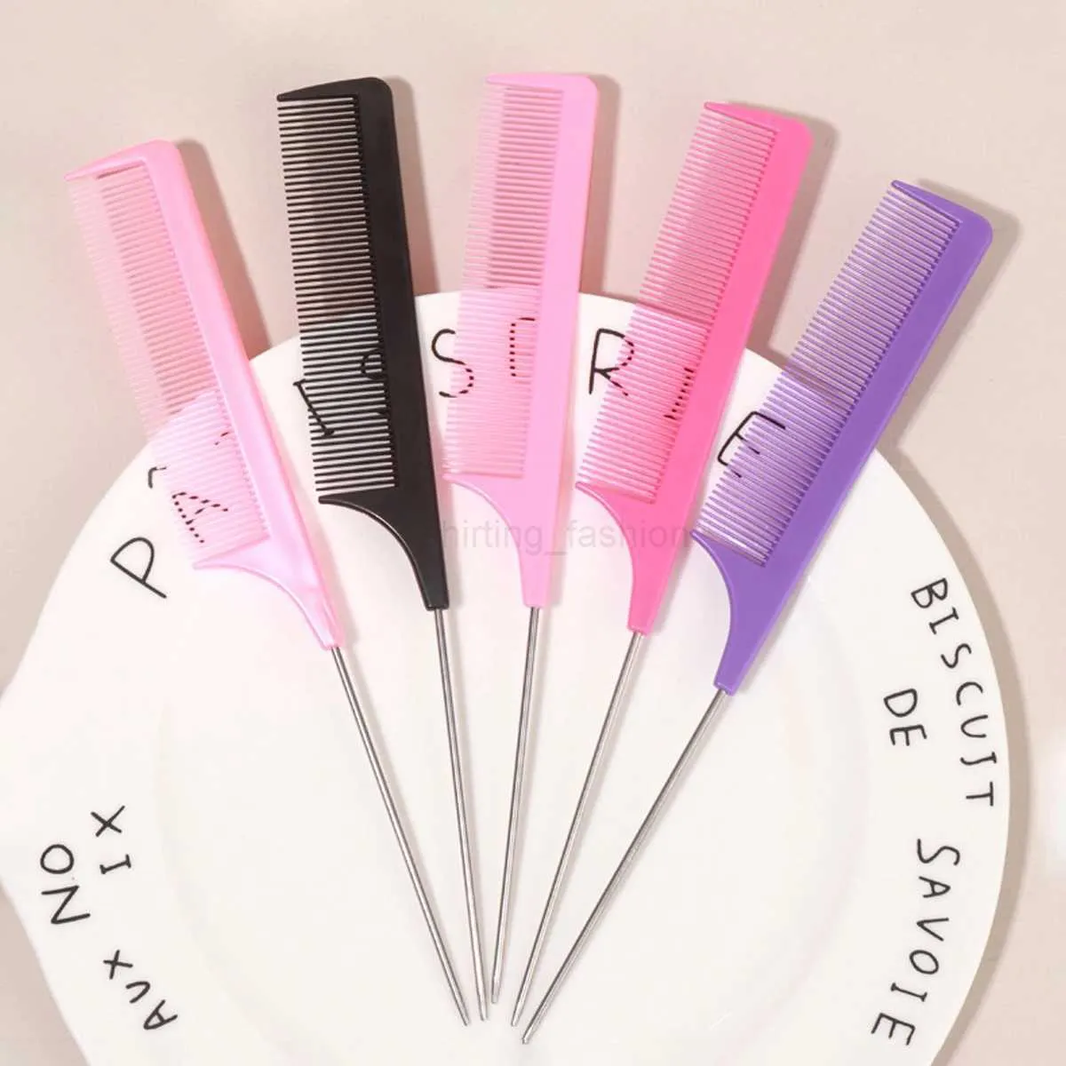Professional Pointed Tail Comb: Stainless Steel, Anti-Static, for ...
