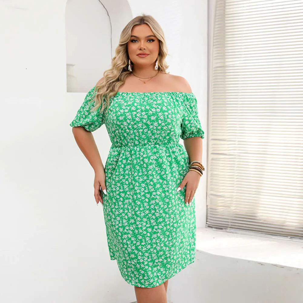 slim fit dress slacks CurveWow Floral Milkmaid Dress Green Floral  Curvewow