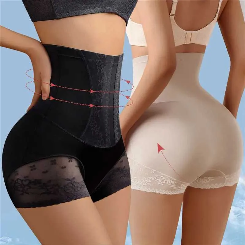 Women High Waist Shaping Panties Tummy Control Underwear Seamless Shapewear Briefs Postpartum Hip Lift Panty Summer Safety ShortL240727