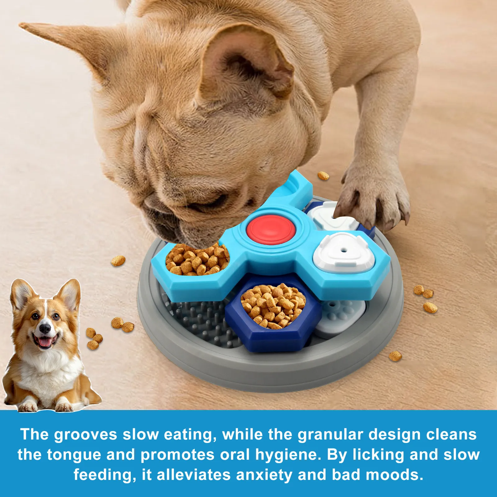Image result for Slow Feeder Cat Bowl & Dog Plate: Interactive Pet Feeding Device ...