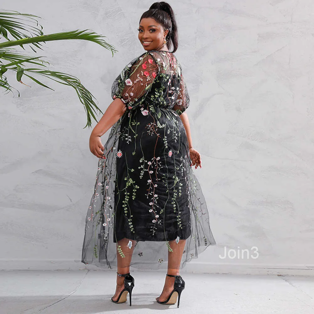 sachin and babi light blue dress Lace Flutter Sleeve Embroidered Mesh A Line Maxi Dress - White