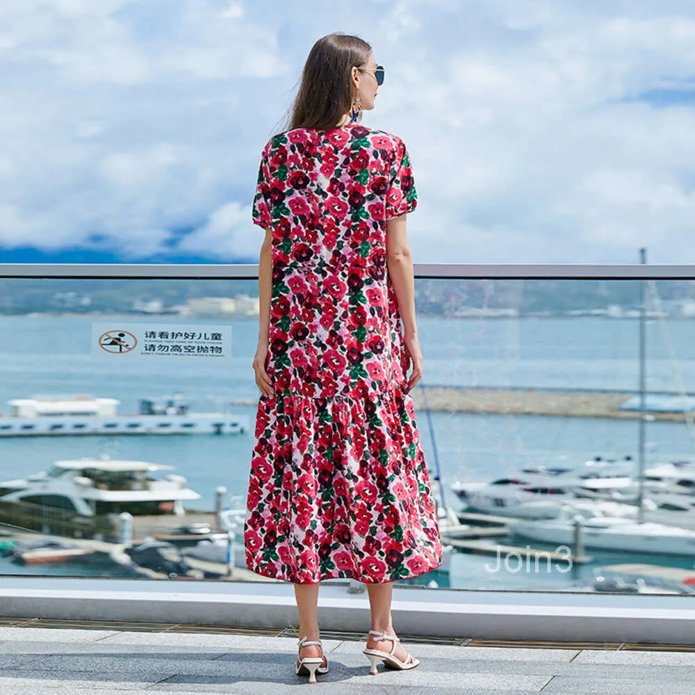 Floral Print Long Dresses Ladies Casual Summer Dresses Uk Flowing