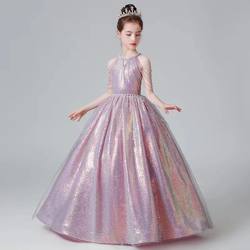 Girls Sequined Tassel Ball Gown - Long Sleeve Princess Birthday Party Dress  from Dhgate Flower Girls' Dresses - price 195.05