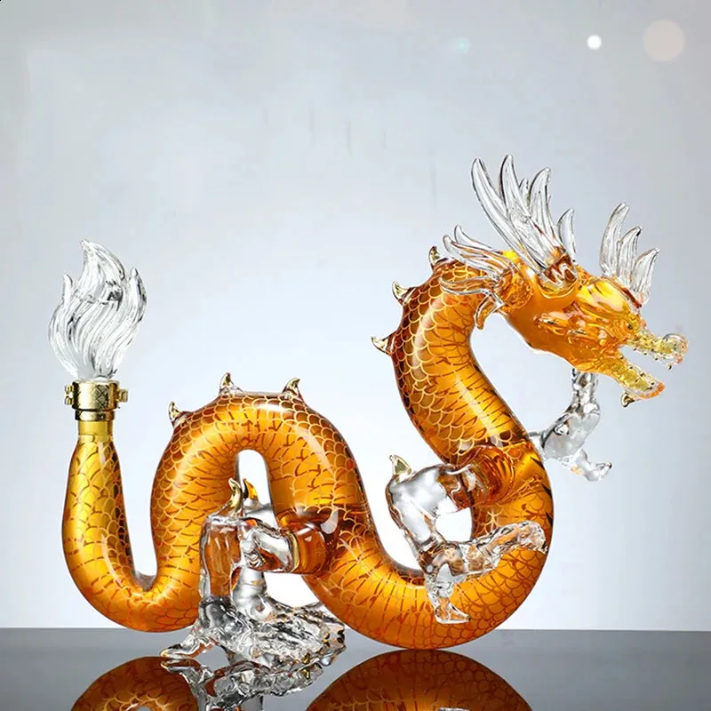 Drachen-Whiskyflasche Aus Glas – Einzigartiges Sammlerstück Für Männer, Perfekt Als Geschenk Zu Vatertag, Hochzeit Oder Junggesellenabschied
