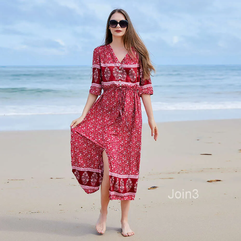 casual dresses for beach wedding Black Crinkle Cotton Bloused Beach Dress – Lindsey Brown main image 1