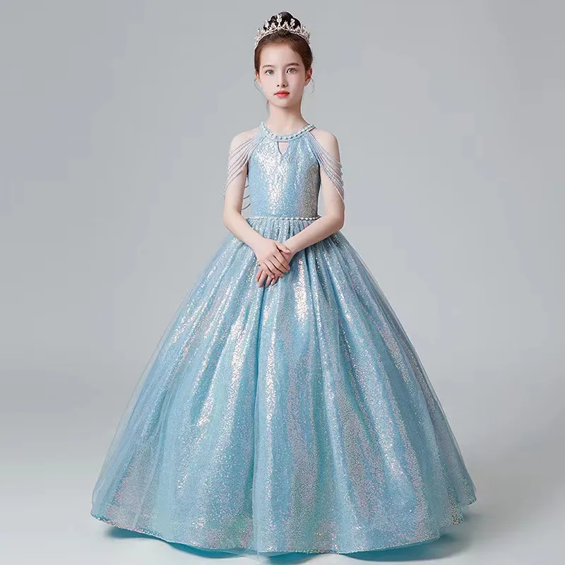 Girls Sequined Tassel Ball Gown - Long Sleeve Princess Birthday Party Dress  from Dhgate Flower Girls' Dresses - price 195.05