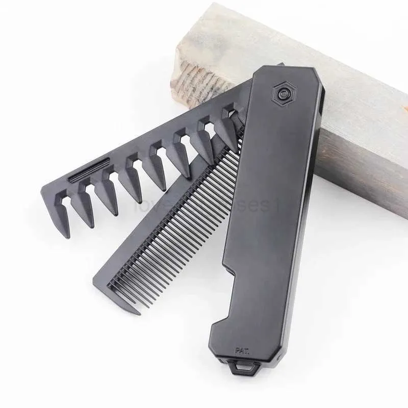 2-in-1 Folding Comb: Wide Tooth & Clipper Comb for Barber & Salon ...