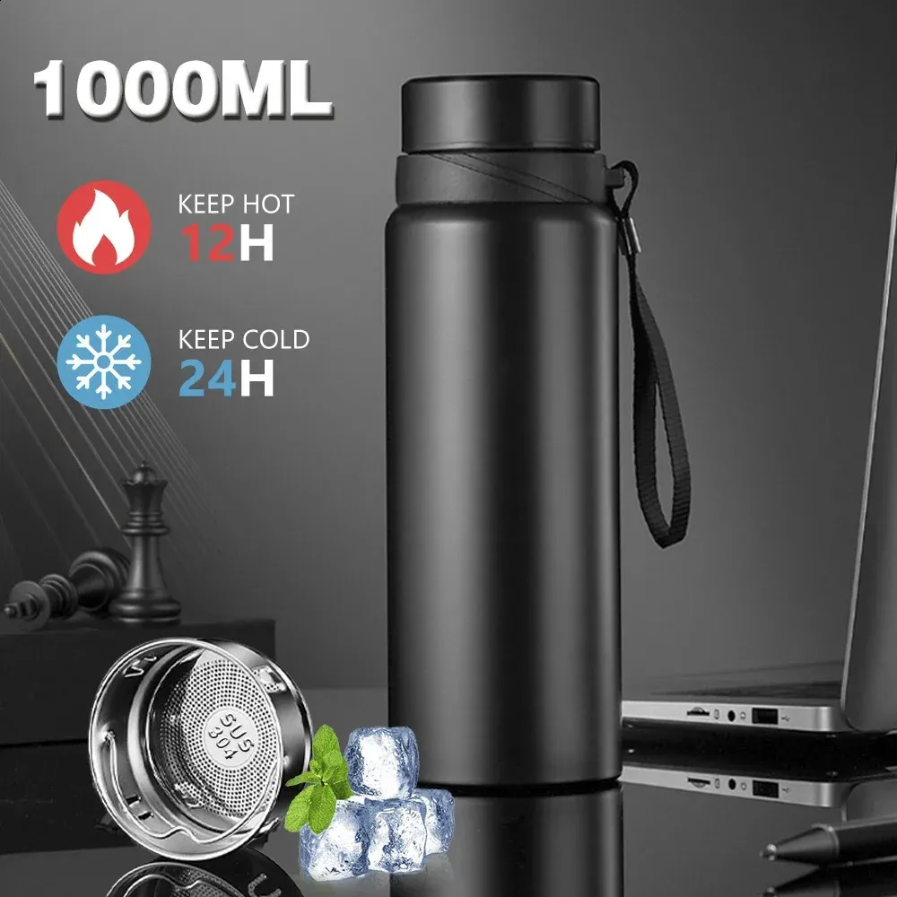 Thermal Flask Vacuum Flask 1l Sleek Stainless Steel Thermal Bottle