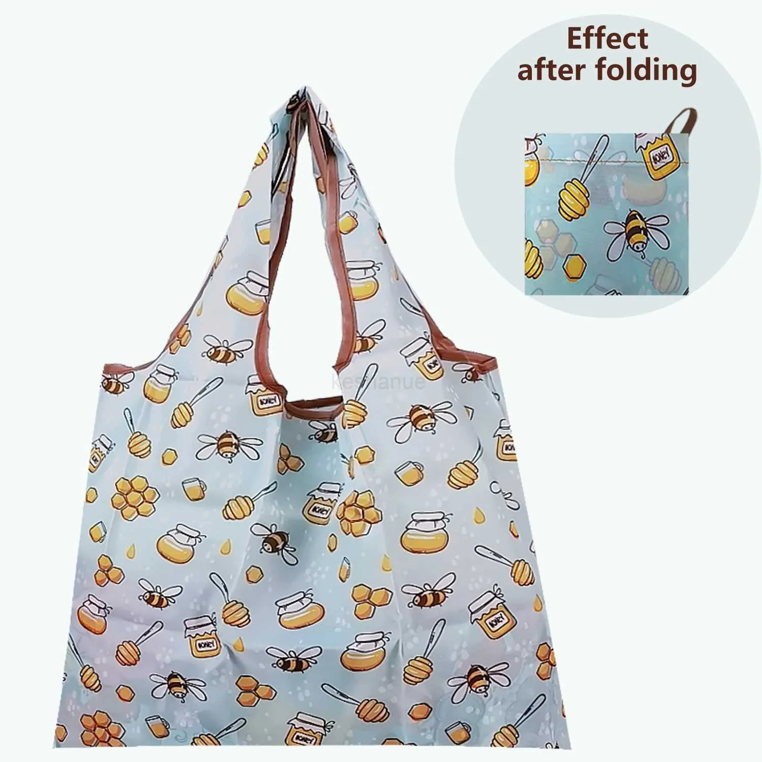 Cartoon Kawaii Nylon Foldable Shopping Bag Sturdy Reusable And Portable Tote For Groceries And Travel Washable And Foldable From Keshanue 3.97 DHgate.Com