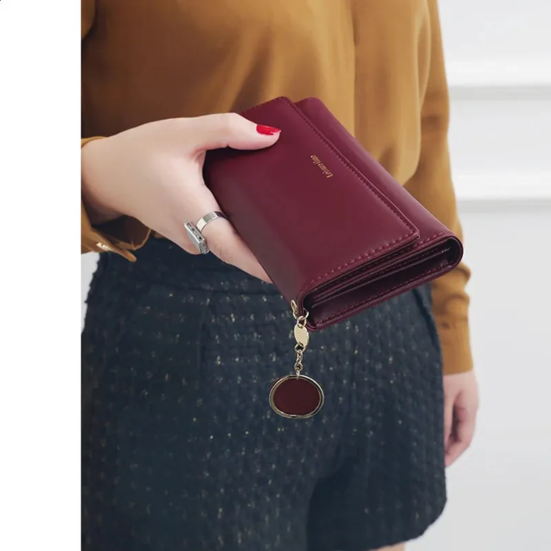 Fashion Women Small Trifold Wallet Purse Polyester Clutch Card Holder ...