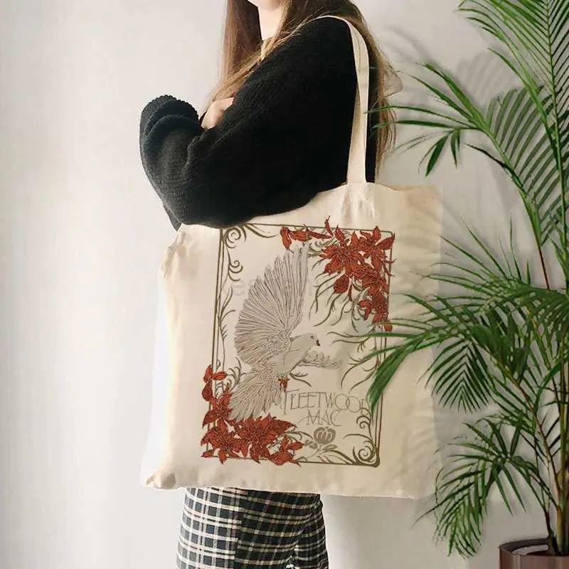 Save Big on Bulk Fleetwood Mac Merch Vintage Canvas Tote Bag Fleetwood Mac  Dove Pattern Shopping Bag For Rock Retro Album Lovers Best Deals on