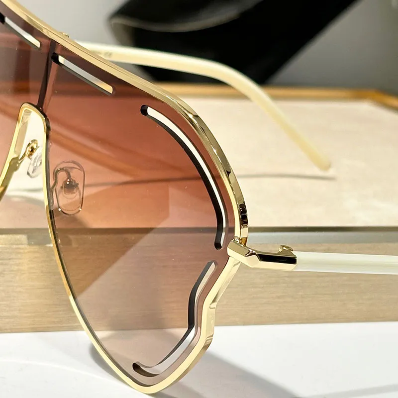 Oversized Shield Sunglasses with Gold Alloy Steel Frame, UV400 Protection Amazon.com: Oversized Shield Sunglasses Men Big Frame  main image 3