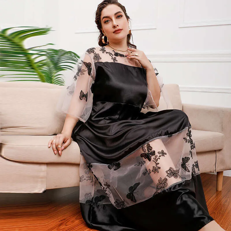 Oversized Patchwork Lace Knee-Length Dress with Organza Mesh and Pockets  for Pregnant Women, Polyester Chiffon, Crew Neck, Short Sleeve from Dhgate  Basic & Casual Dresses - price 37.55