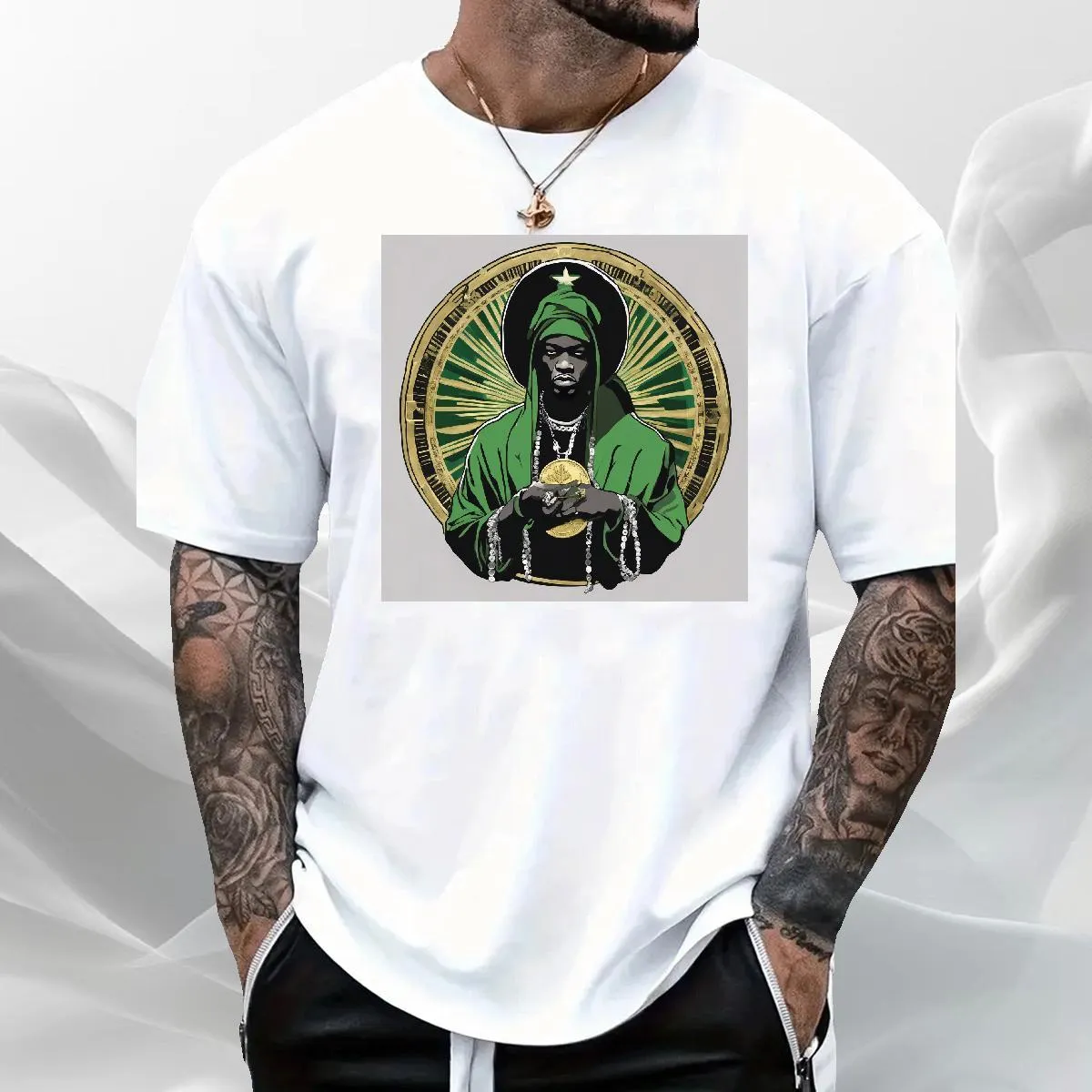 Camiseta De Cuello De La Tripulación Casual De Hombres: 100% Algodón,  Transpirable Cómodo, Ropa Diaria De 16,66 € | DHgate, image size:1200x1200