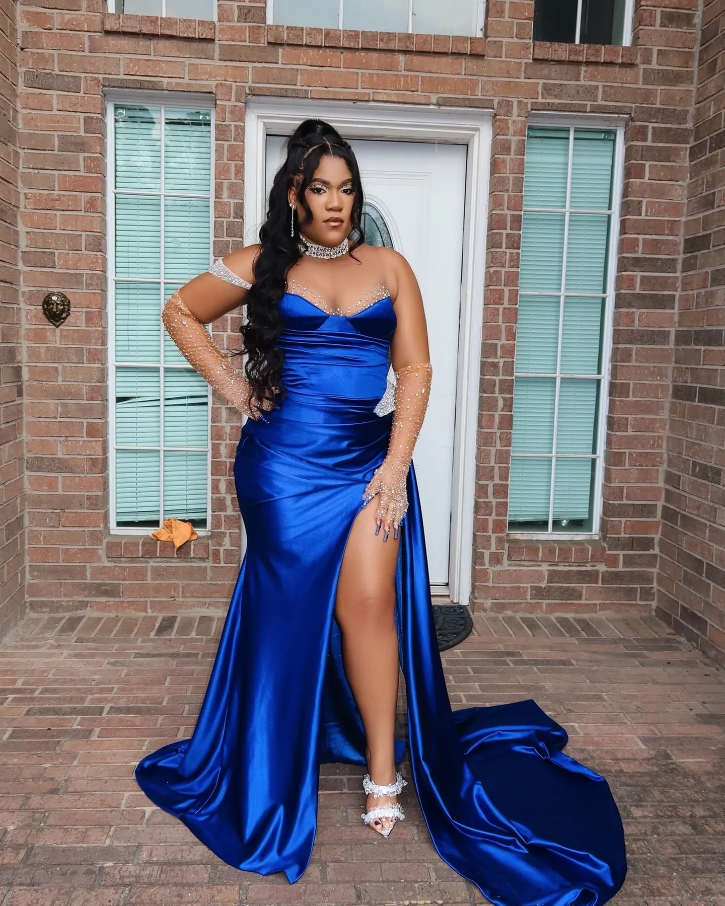 Evening Gown Rosewe Dresses Royal Blue Royal Blue Plus Size