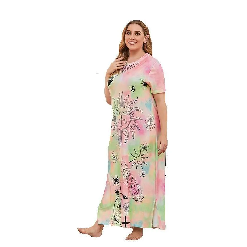 Graffiti Color Illusion Large 5XL Shirts with Star Sun Print - Perfect for Summer Casual Wear and Fishtail Parties