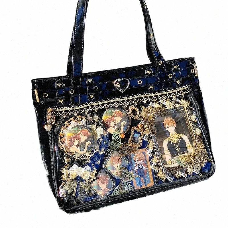 Lolita Ita Bag: Trend Patent Leather Tote, DIY Harajuku Aesthetic Bag for  Women, Subculture Bolso Mujer Hot Sale!