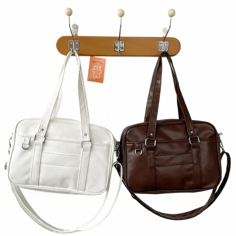 Japanese Style JK Bag PU Leather High School Student Uniform Shoulder Bag for Women Simple Handbags Crossbody Bags Itabag 2024