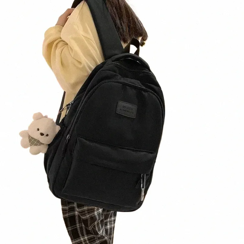 Liberty Bags Large Drawstring Backpack - Black 210D Nylon Duffel Bag, 17" X 20" - View #4