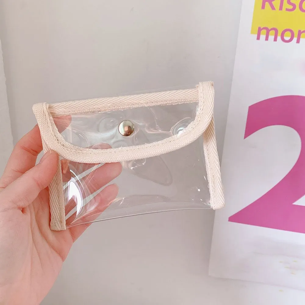 DHgate Transparent PVC Cosmetic Bag Kawaii Coin Purse for Girls Small Clear Pouch Handbag 13qz Bags Luggage Accessories