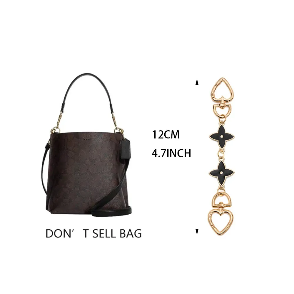 Purse Chain Bow Pattern Purse Extender Chain - Gold Metal Bag Strap Extender For Handbags (6.5 Inch) Handbag Strap Adjuster