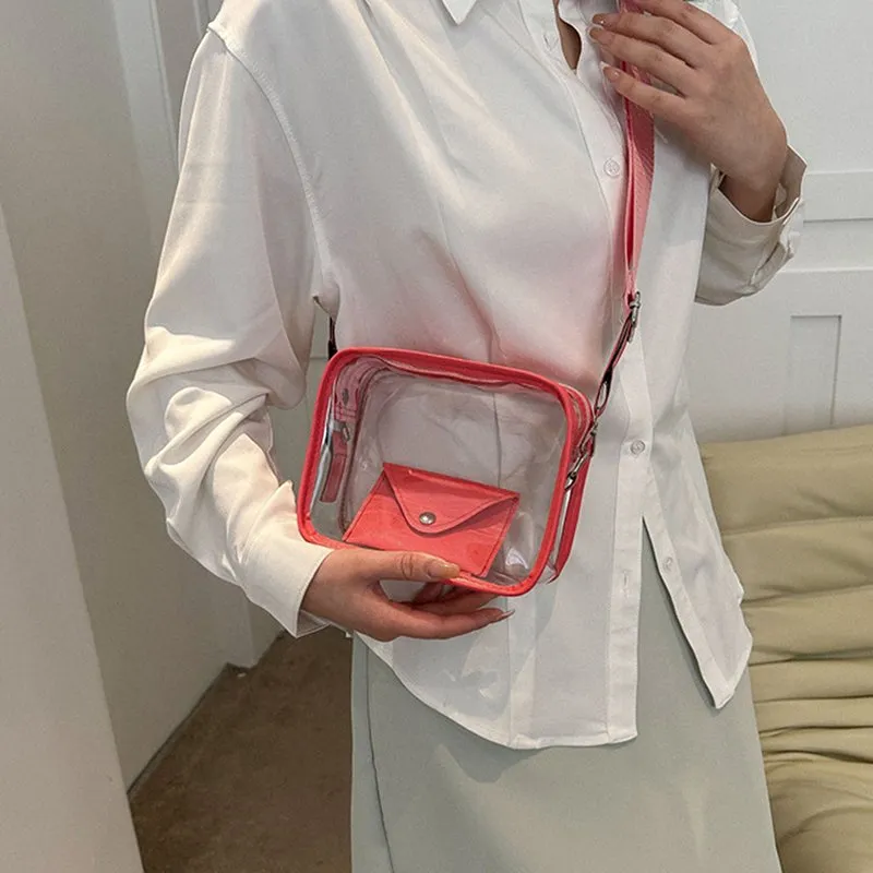 Clear plastic crossbody purse shop