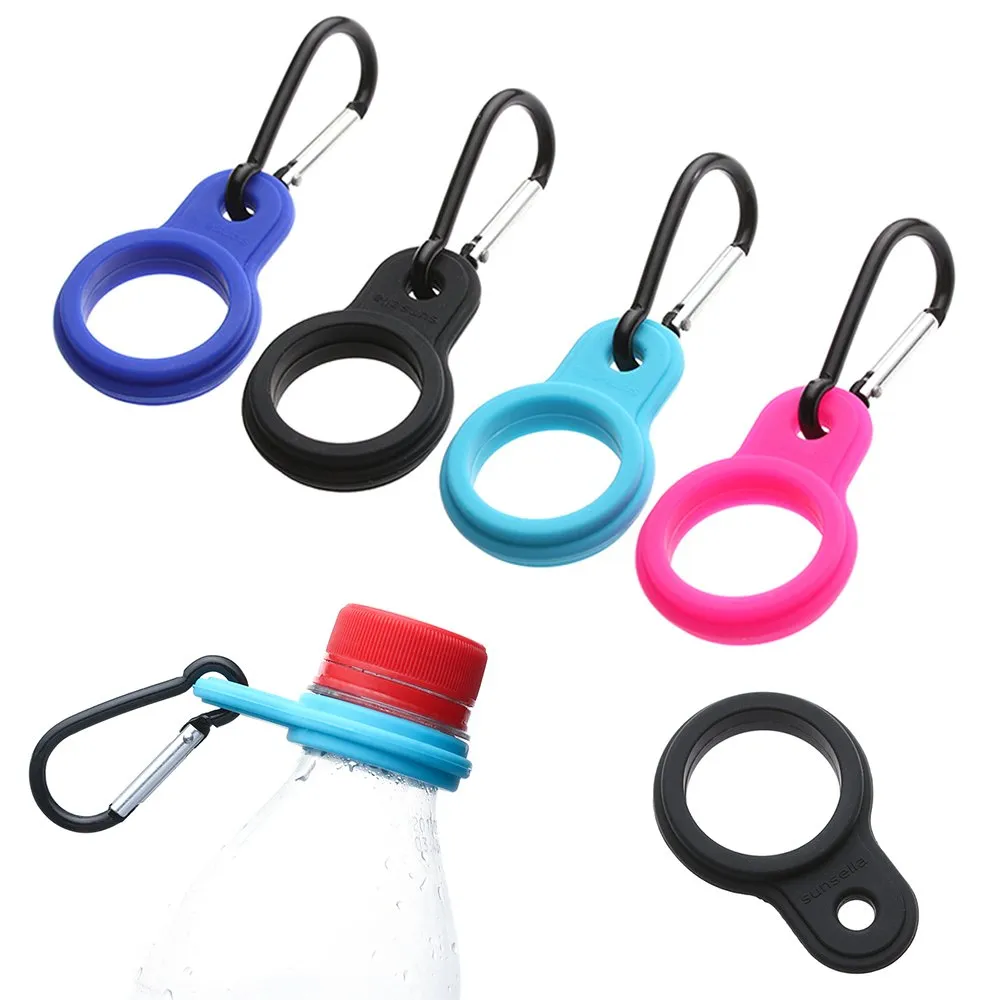 2-Pack Water Bottle Holders With Aluminum Carabiners - Attach To Bike, Backpack, Belt Loop
