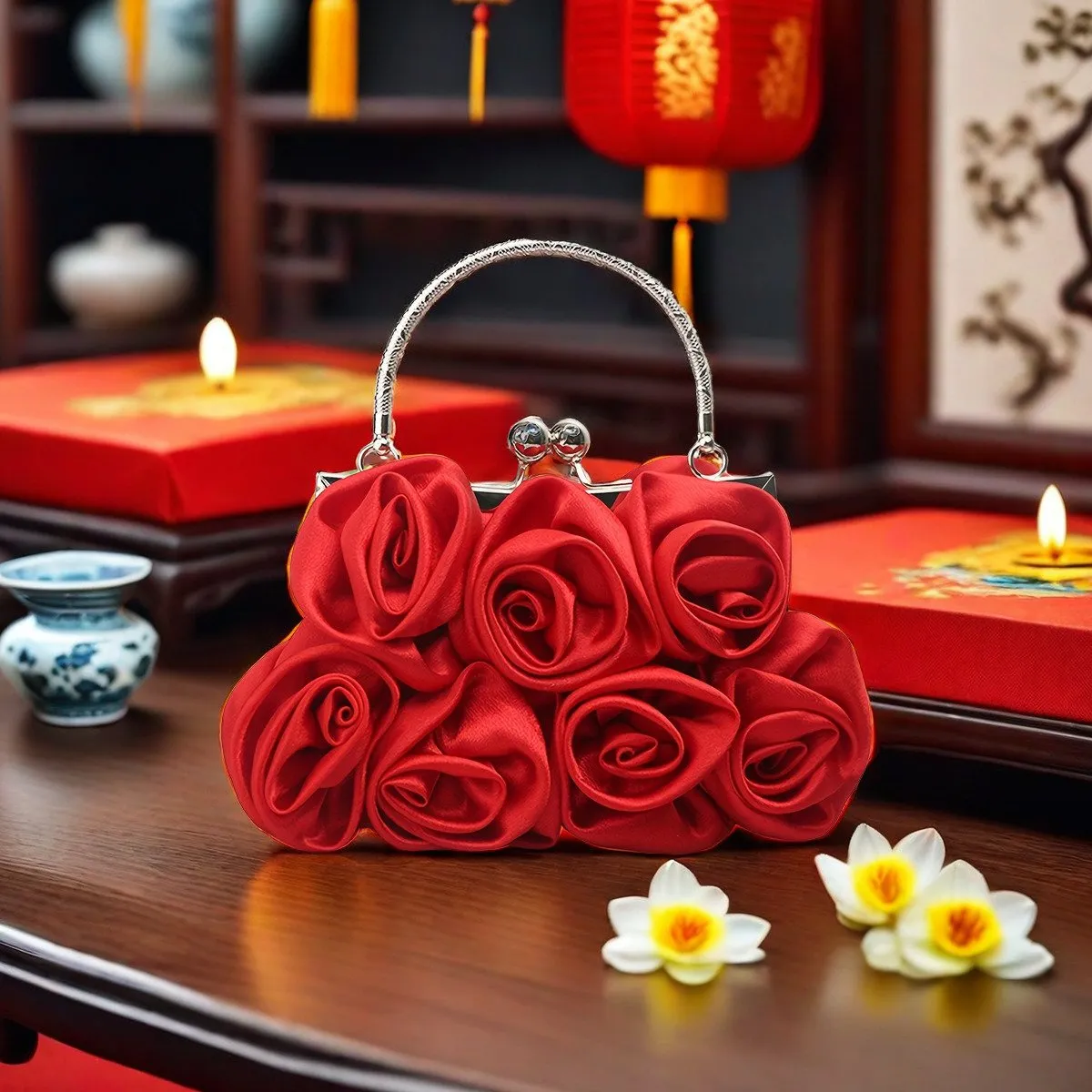 Clutch purse with handle sale