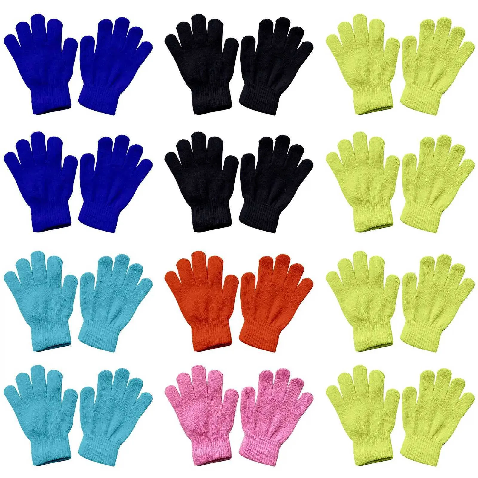 Guantes De Invierno Para Niños - Pack De 1 Par, Elásticos, Cómodos Y Cálidos
