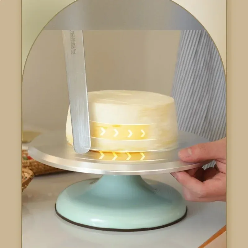 10 Inch Revolving Cake Turntable - Aluminum Alloy Cake Decorating Stand With Silent Bearing