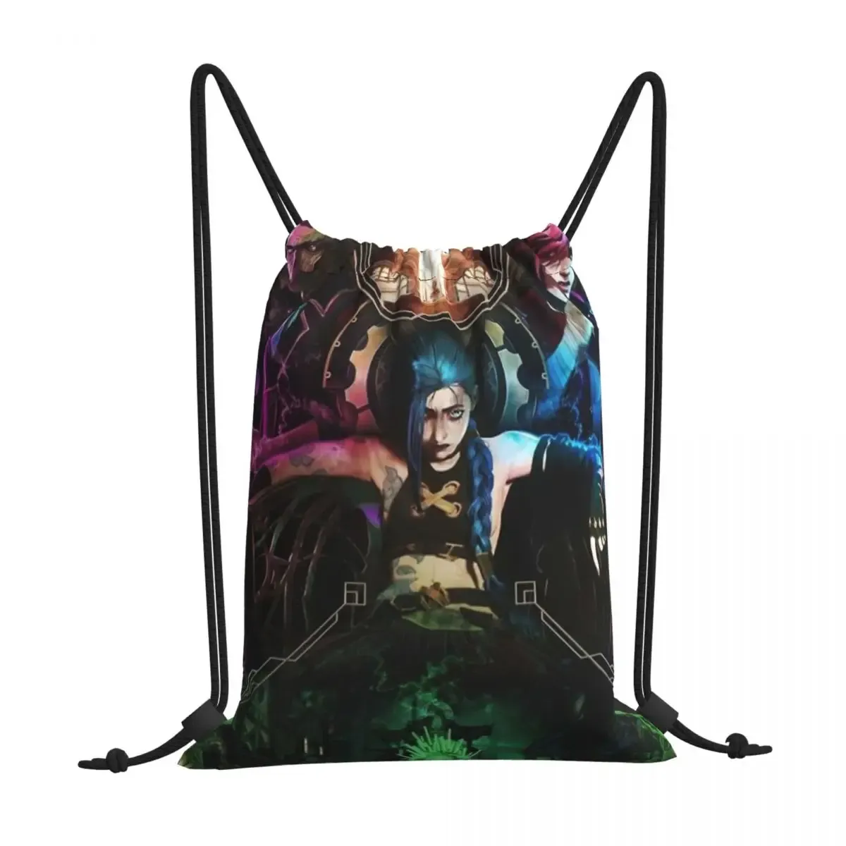 DHgate.com:Arcane League of Legends Jinx Drawstring Bag