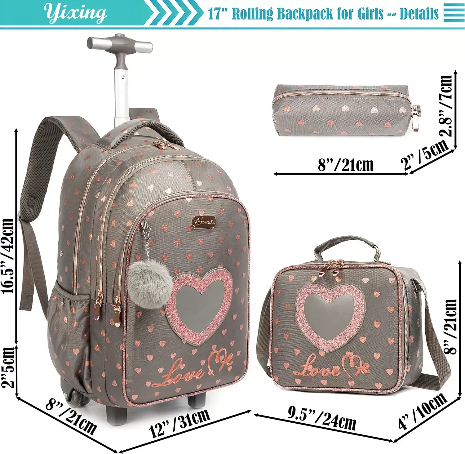 Pineapple rolling backpack online