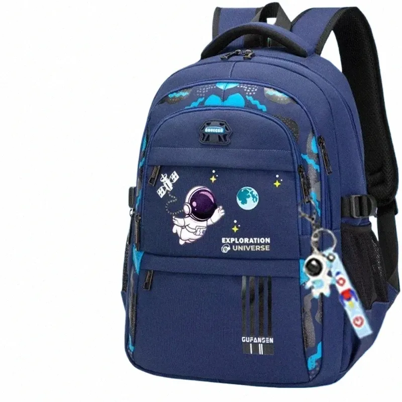 Miaoquhe Dragon School Backpack - Gold Fire & Blue Ice Design, Water Resistant, 44x32x15cm Kids Bookbag - View #8